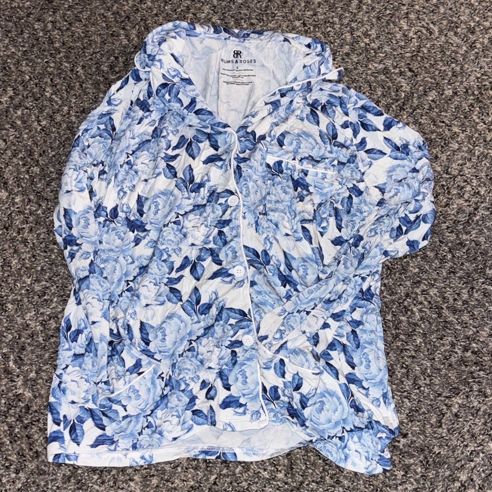 Bums & Roses Floral Pajama Top
